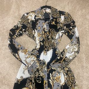 Versace Print Silk T-Shirt Women’s Dress